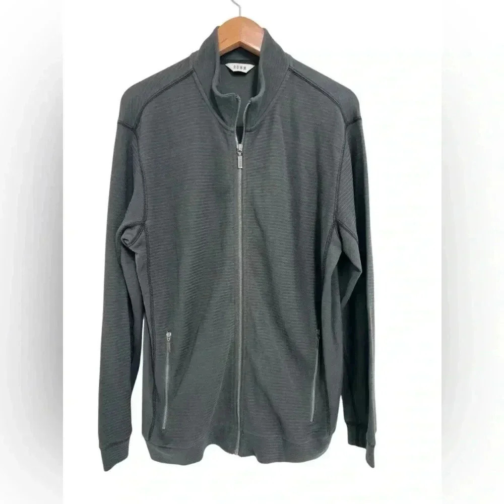 Rowm Men's Full Zip Jacket Gray Size Large